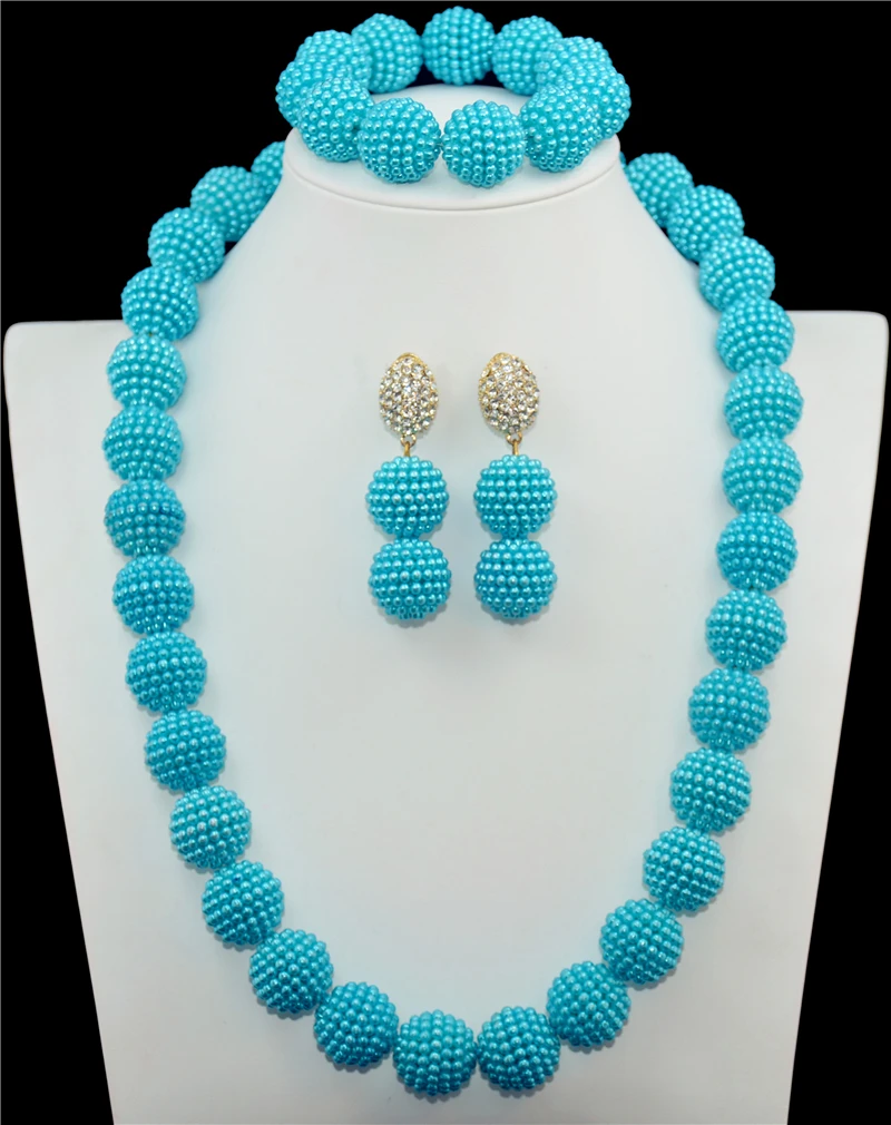 Зеленый искусственный жемчуг длинное ожерелье браслет серьги бусы ювелирный