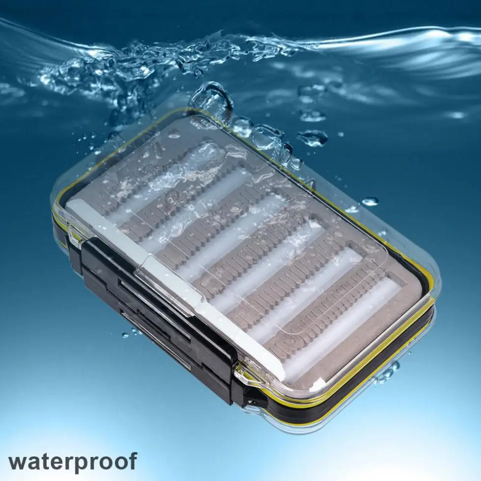 Прозрачная двухсторонняя Водонепроницаемая коробка для ловли нахлыстом с