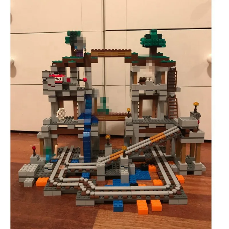 Legoings Minecrafted шахты 922 шт. кирпичи Набор строительных Конструкторы собраны