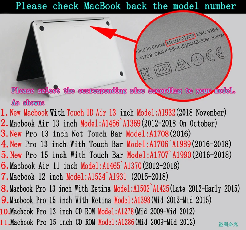 Чехол для MacBook Air Pro Новый чехол ноутбука Retina 11 12 13 15 Mac 3 4 дюйма с Touch Bar ID A2159