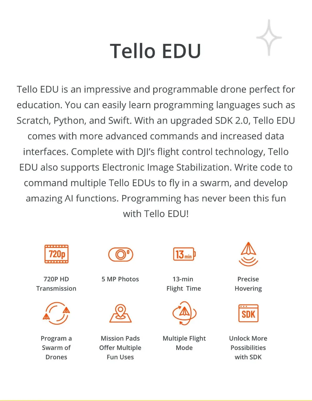 DJI Tello EDU GameSir T1d контроллер DJI мини Дрон RC Квадрокоптер с камерой 720 P FPV Дрон выполнять летающие трюки