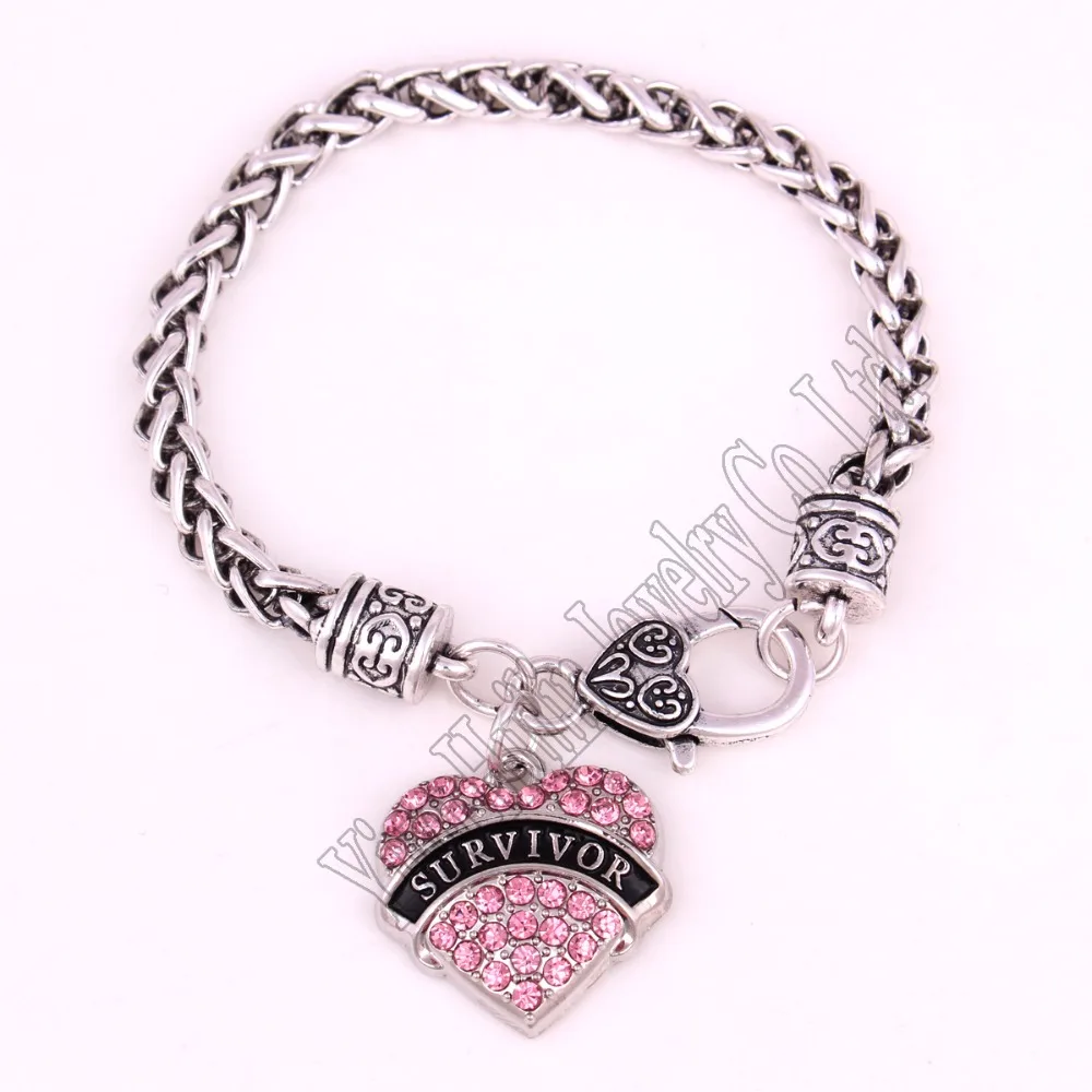 Браслет с подвеской в виде сердца кристаллами 20 см|bracelet medical|charm charmbracelet bracelet |