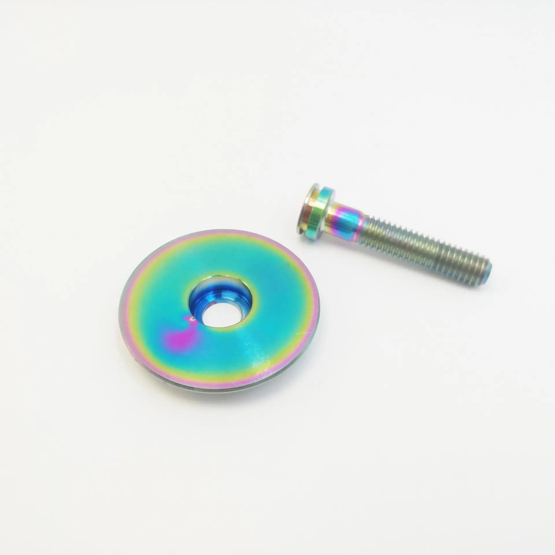 Титановая Крышка W M6x30mm болт для велосипедной гарнитуры, верхняя крышка крышки подходит для 1 1/" трубки Ti винты MTB велосипеды крепления