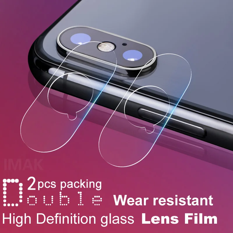 Imak 2 шт объектив камеры закаленное стекло для iPhone XR Xs Max камера Защитное X S 8 7 Plus