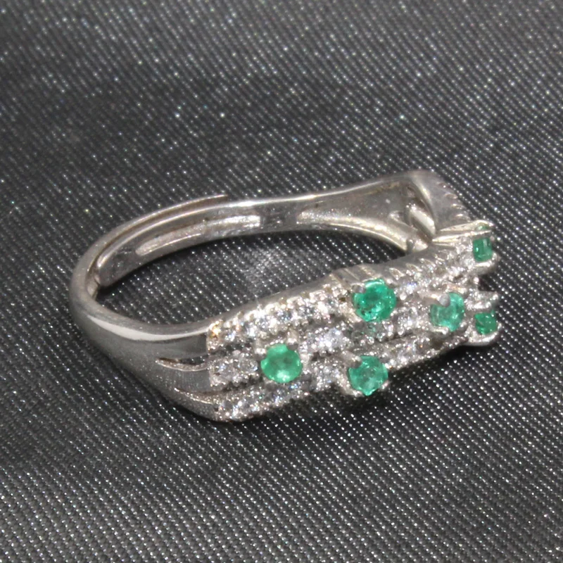CoLife Jewelry 925 Silver Emerald Ring 2mm Natural Sterling Birthday Gift for Woman | Украшения и аксессуары