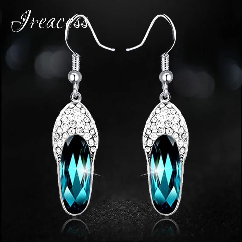 Новые серьги IREACESS 2018 длинная цепочка роскошные подвески с кристаллами AAA модные