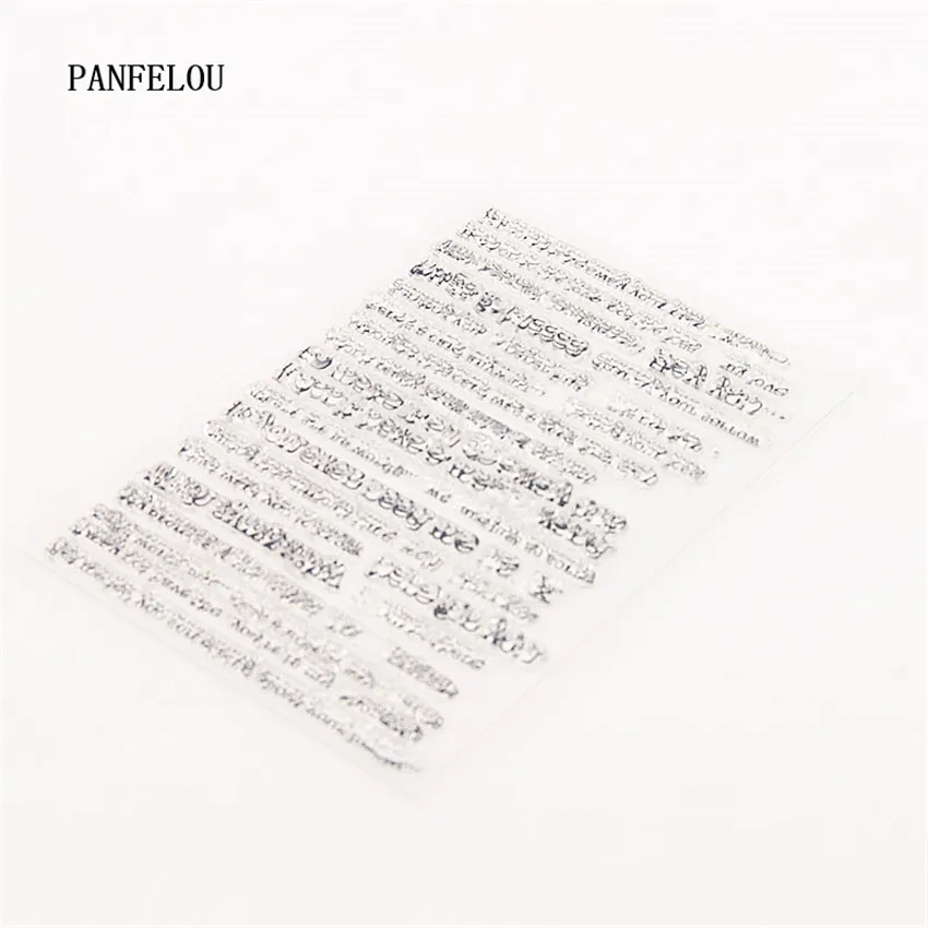 PANFELOU давить уведомление прозрачный силиконовый штамп/печать для DIY