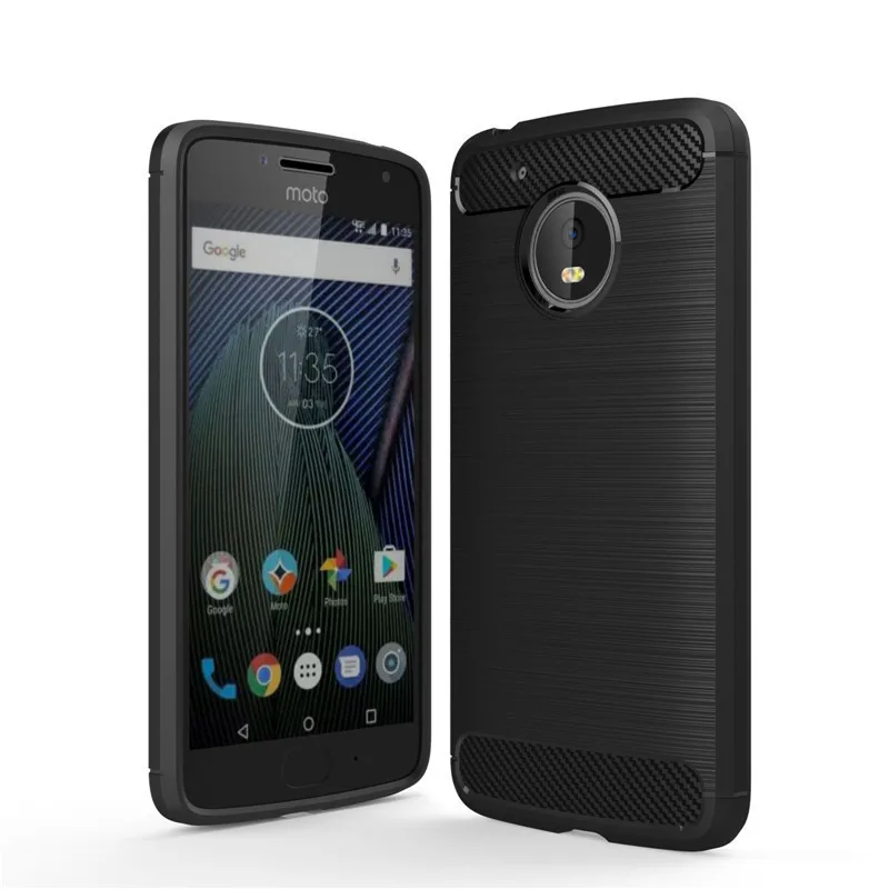 Чехол для Motorola Moto G5 роскошный чехол из углеродного волокна с защитой от падения