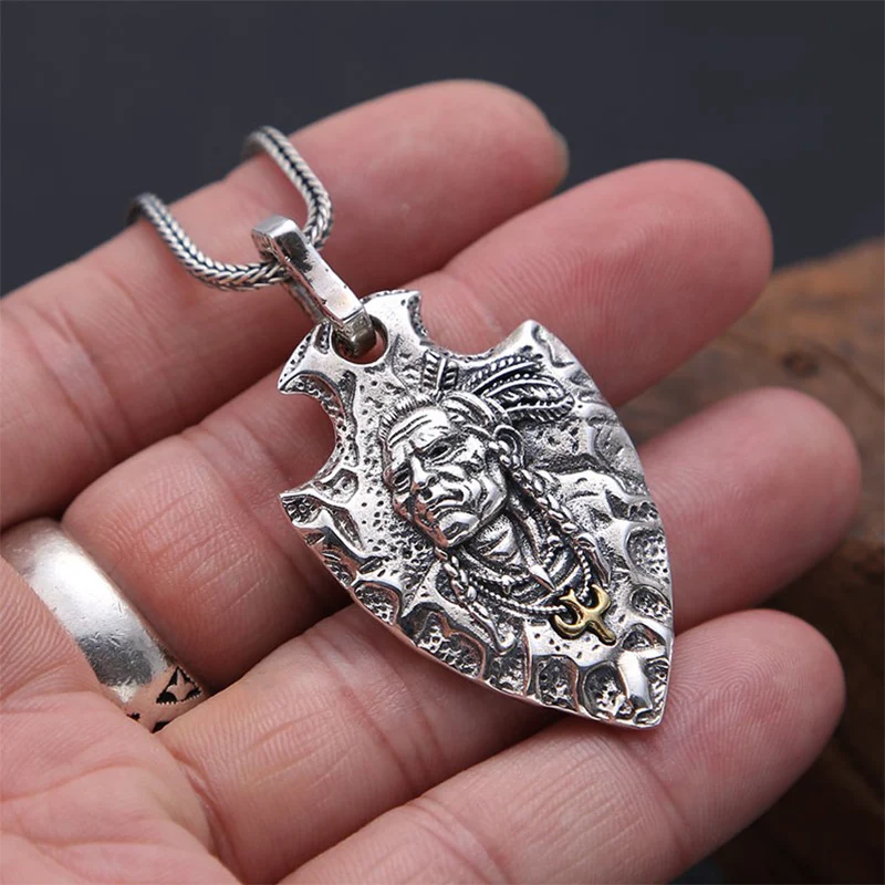 2019 Этнический индийский подвеска "Летящий орел с пером" 100% серебряное украшение для мужчин и женщин, ожерелье моды P25.