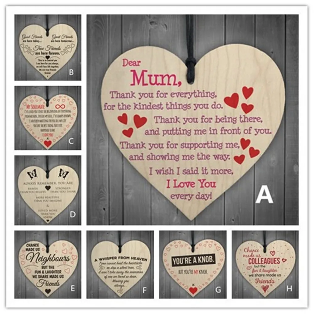 Деревянные деревянные поделки в форме сердца новинка для специального