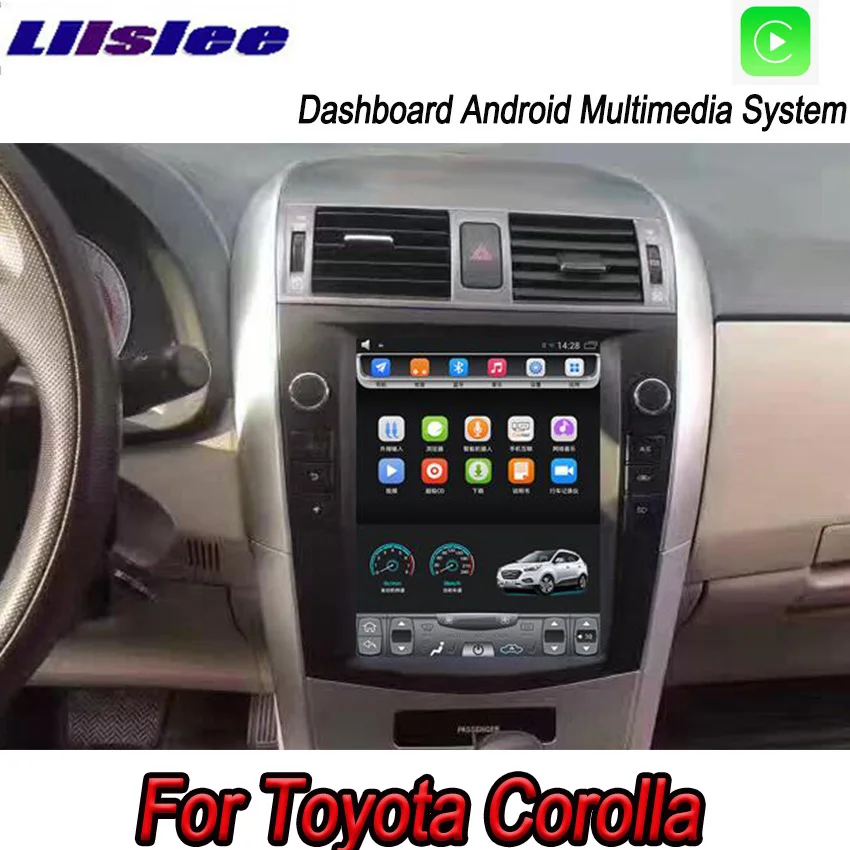 Liislee 2 din Android для Toyota Corolla большой экран Автомобильный мультимедийный плеер gps навигация Радио Зеркало Ссылка Bluetooth Carplay