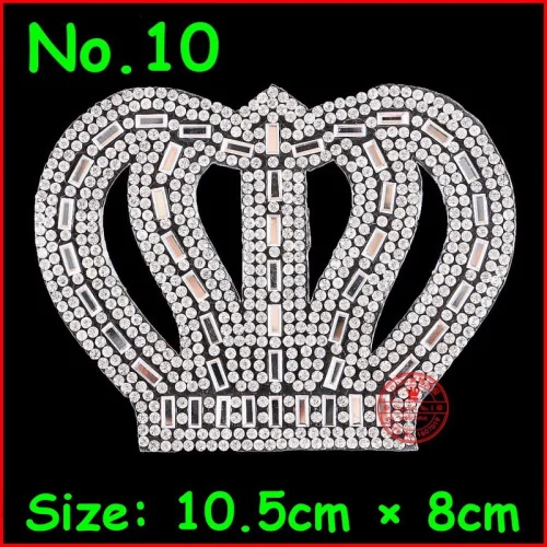 1 Piece 1 шт. Crown патчи узоры HotFix motifs клейкие Стразы патч белый кристалл аппликация для детей Для женщин детская одежда Свадебная вечеринка - Цвет: 1 Piece