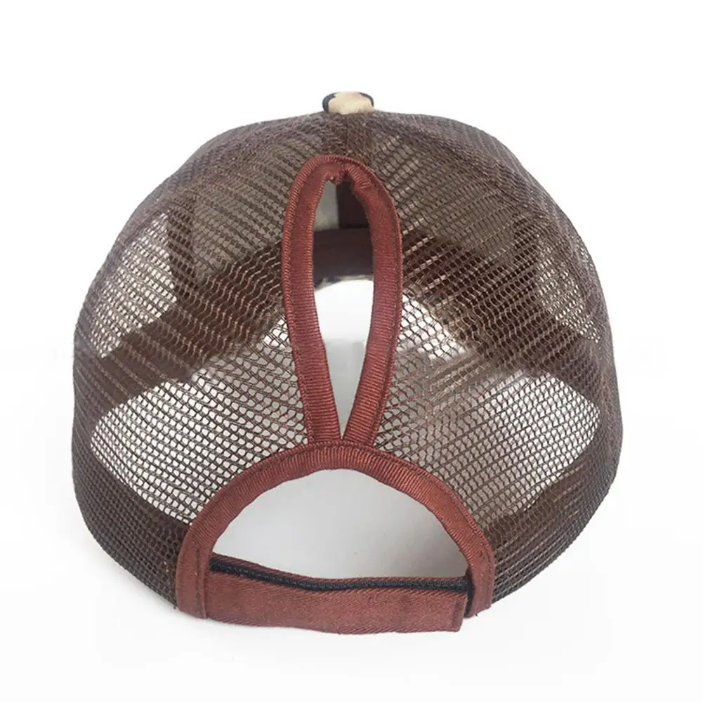 Леопардовая сетчатая бейсболка с конским хвостом для женщин/мужчин кепка Летняя