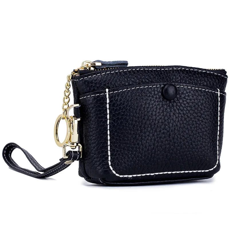 Новинка 2019 Женский кошелек для монет из воловьей кожи с подвесным ремешком на