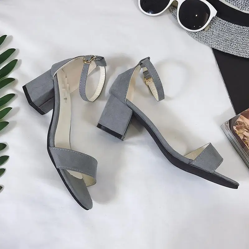 2017 Summer New Product Buckle Fish Mouth Simple Sandals Female | Обувь