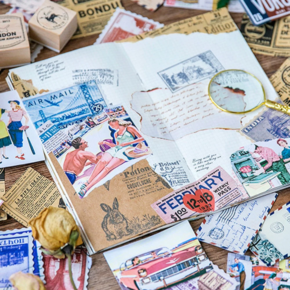 1 Набор винтажная серия большой бумажный стикер набор украшение сделай сам