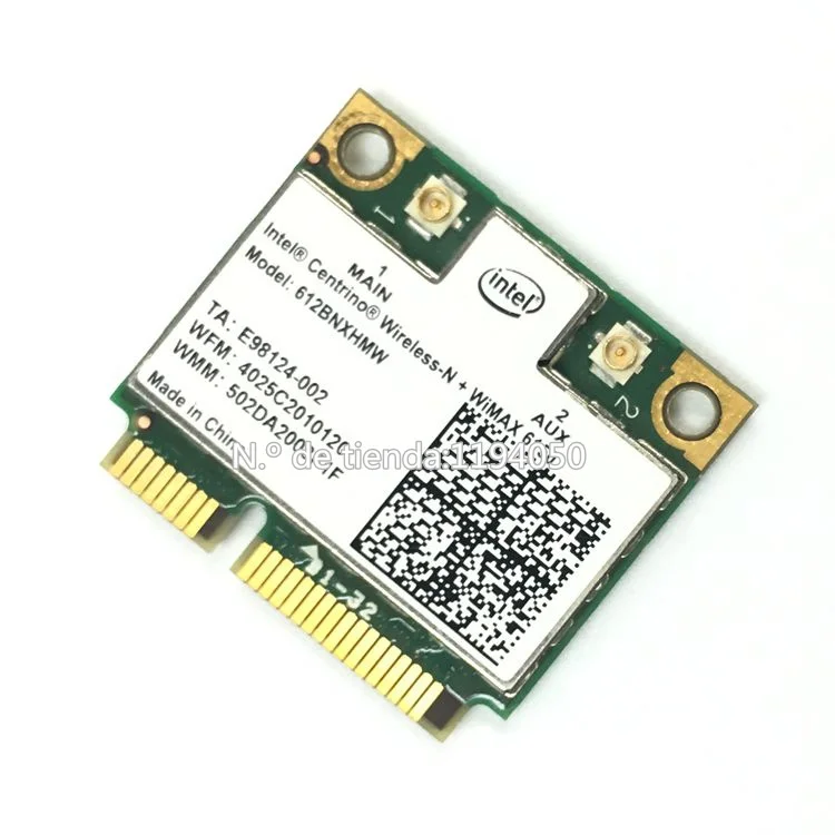 Карта беспроводного интерфейса Intel Wireless-N + WiMAX 6150 612BNXHMW, стандарт PCIE беспроводной WLAN Wifi, 802.11b/g/N, 300 Мбит/с, INTEL 6150