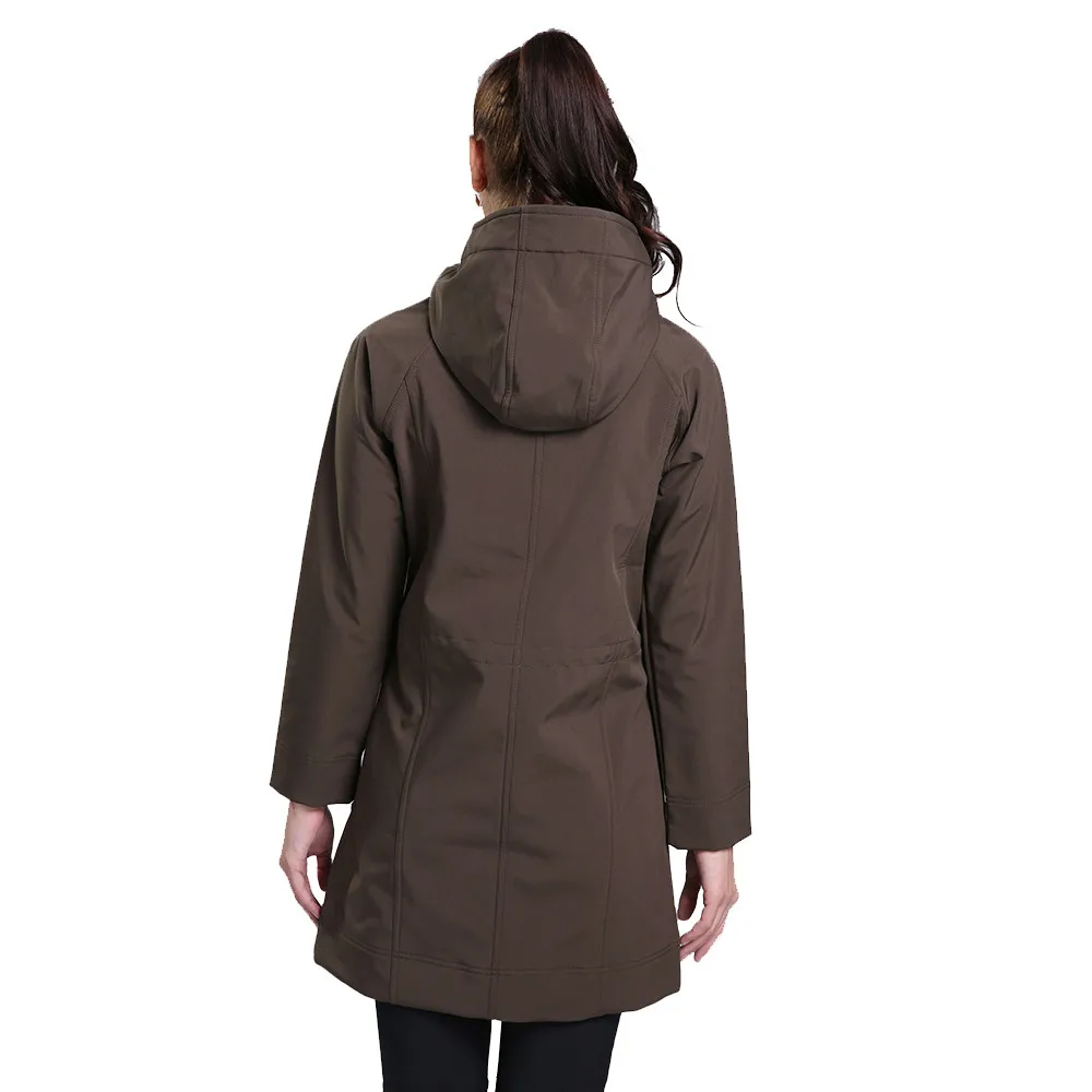 2017 женское осеннее длинное пальто из флиса с капюшоном для походов куртка