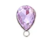 light purple 10 шт. в форме капли воды хрустальные подвески для ожерелья медальон Стеклянный Кристалл Шарм Для DIY изготовления ювелирных изделий серьги ожерелье аксессуары Z779 - Цвет: light purple