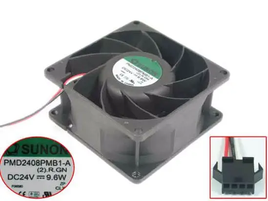 SUNON PMD2408PMB1 A (2). Р. GN DC 24V 9 6 W 80x80x38 мм версия 3 провода Сервер вентилятор охлаждения|Кулеры и системы охлаждения