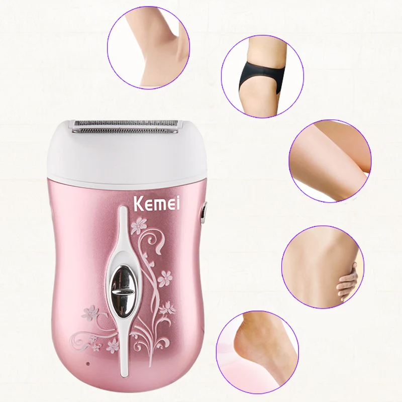 Kemei Mini 3 в 1 Женский Электрический эпилятор инструмент для ухода за ногами триммер