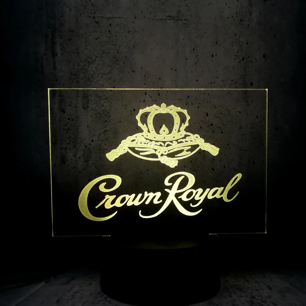 Корона королевская Светодиодная лампа 3D письмо Тотем ночник сувенир выставка