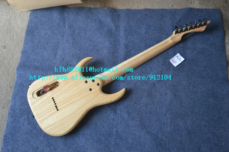 Новая 7-струнная электрическая гитара из красного дерева с естественным телом |