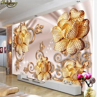 beibehang custom photo wallpaper mural wall sticker european luxury jewelry rose background wall papel de parede