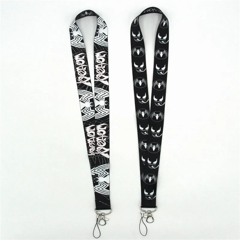 

2019 Movie Venom Key Lanyard for Phones Black Neck Strap ID Card Gym Strap Lanyards ID Badge Holder Rope Keychains Cosplay Gift