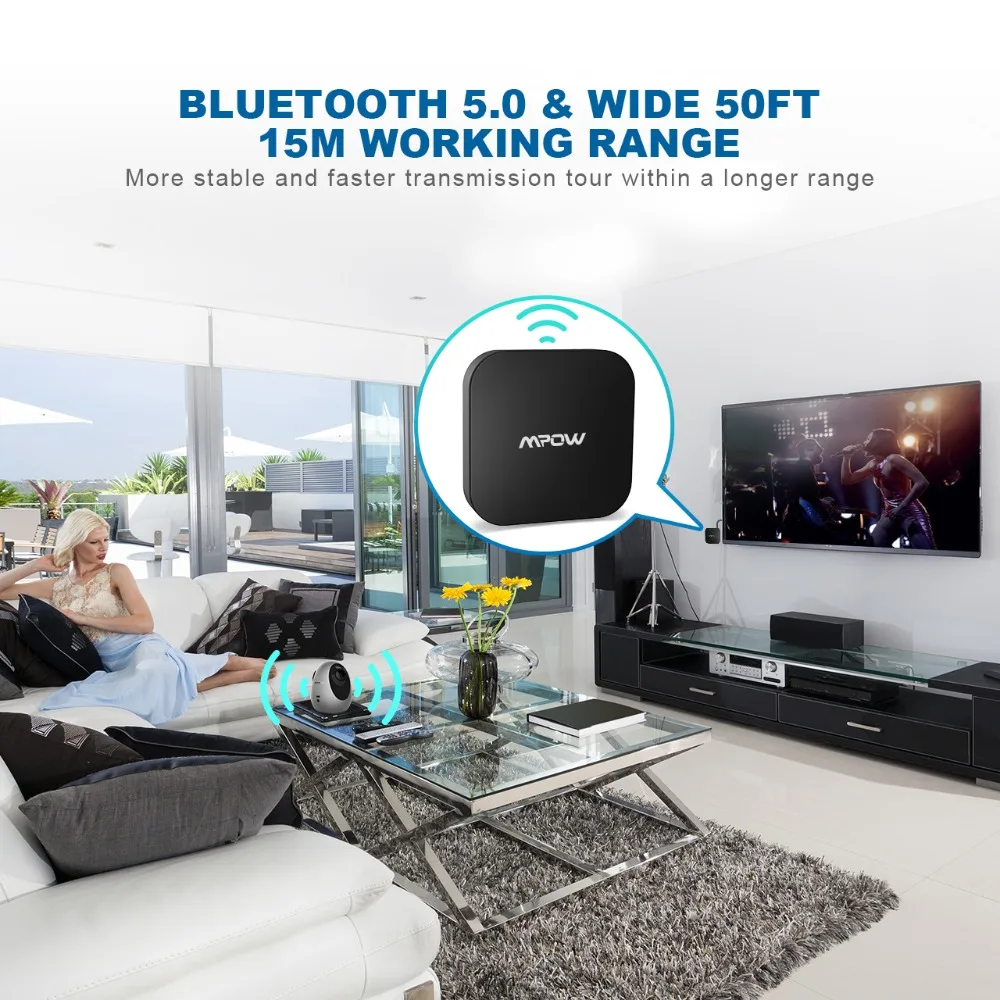 Bluetooth 5 0 передатчик Mpow BH281 Aptx беспроводной аудиоадаптер с низкой задержкой для