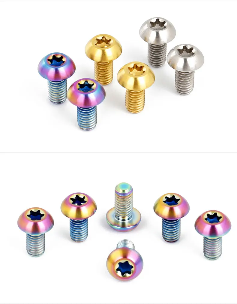 Deemount M5x10mm болты ротора дискового тормоза T25 Torx детали для велосипеда из титана MTB горный велосипед тормозной ротор Ti Винт 6 шт или 12 шт