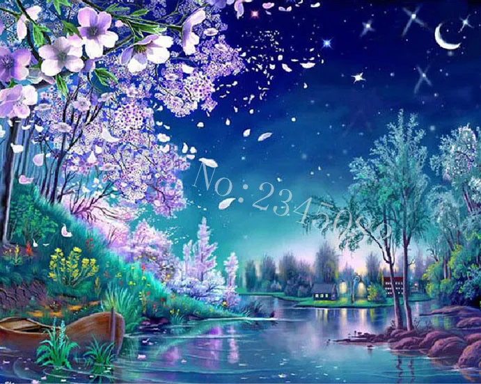 Snowlover 5D Full DIY Diamond Embroidery square Painting Cross Stitch 3D Mosaic Needlework Falling flower 825 | Дом и сад