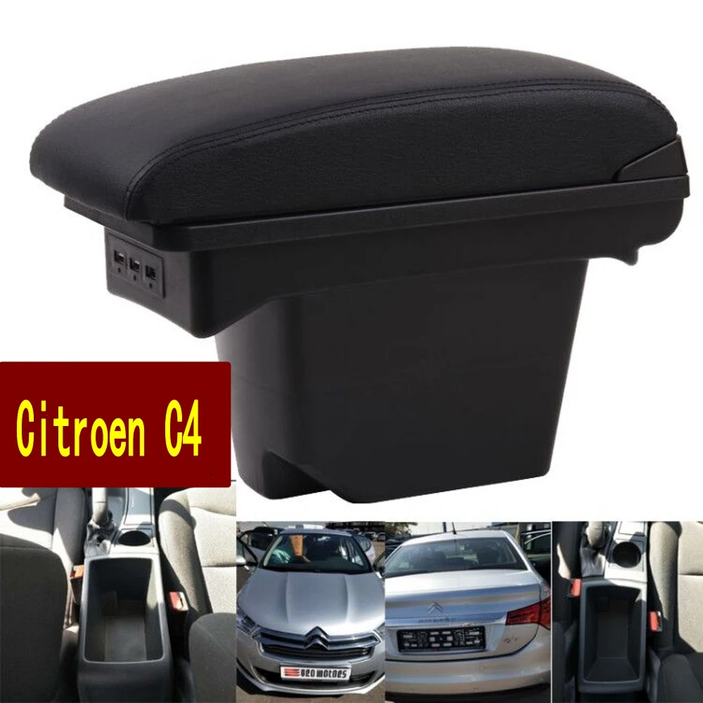 Для Citroen C4 подлокотник коробка Универсальная автомобильная центральная консоль