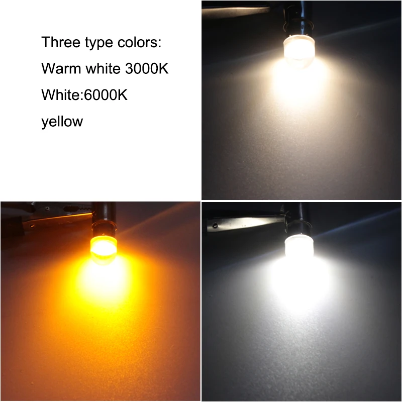 

100pcs T4W BA9S E10 ampoule led bulb 6 12 24 V volt Instrument button lights car signal light 6v 12v 24v Auto Wedge Marker lamp