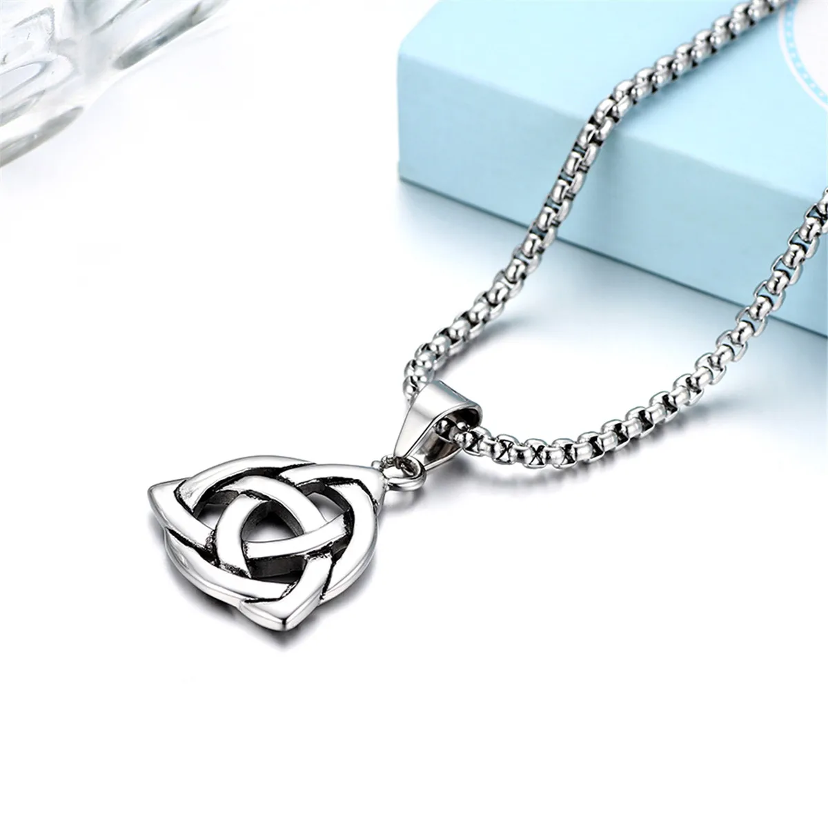 BONISKISS Fashion 1 Pcs Long Pendant Necklace For Women And Men Silve Stainless Vintage Suspension Charm Jewelry Choker necklace | Украшения