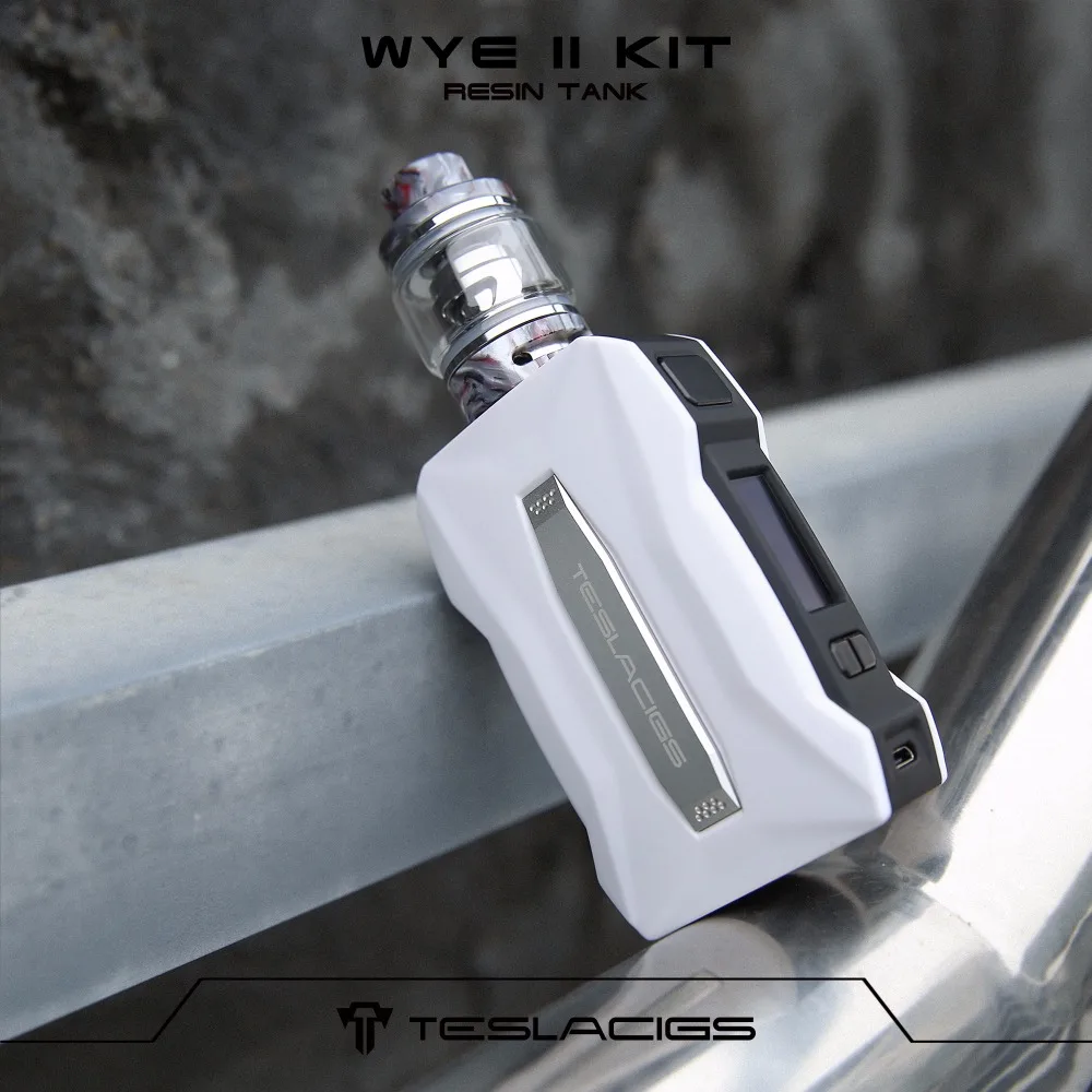 Оригинальный Tesla WYE II 215 Вт TC комплект с 4 мл 6 смолы бак Teslacigs 2 Коробка мод Vape