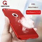 Чехол для телефона GerTong с рассеиванием тепла для iPhone 7 Plus X, сетчатые дизайнерские жесткие чехлы из поликарбоната для iPhone XS Max XR, дышащий чехол