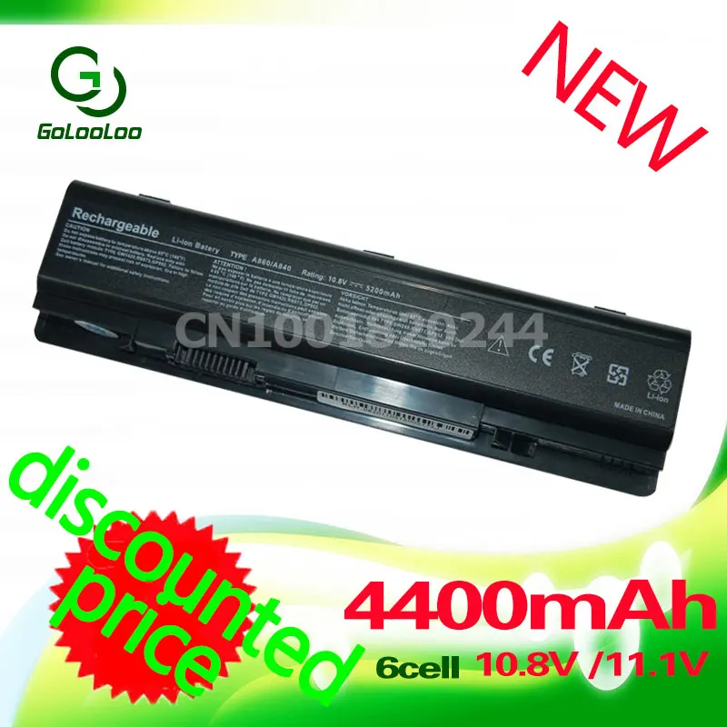 Golooloo 11 1 V 4400 мА/ч Батарея для dell Vostro 1014 1015 F286H 312 0818 451 10673 F287H F287F G069H R988H A840 A860|battery for