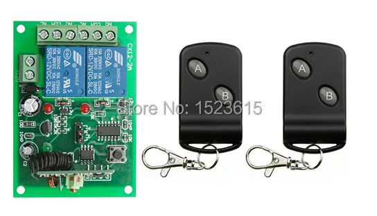 Радиоуправляемый переключатель 12 В постоянного тока 2 канала 10 А Радиочастотное