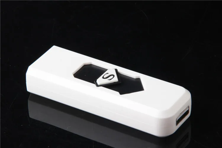 Полоска USB Зажигалка перезаряжаемая Электронная зажигалка super man Зажигалка Ветрозащитная двухсторонняя сигарная плазма