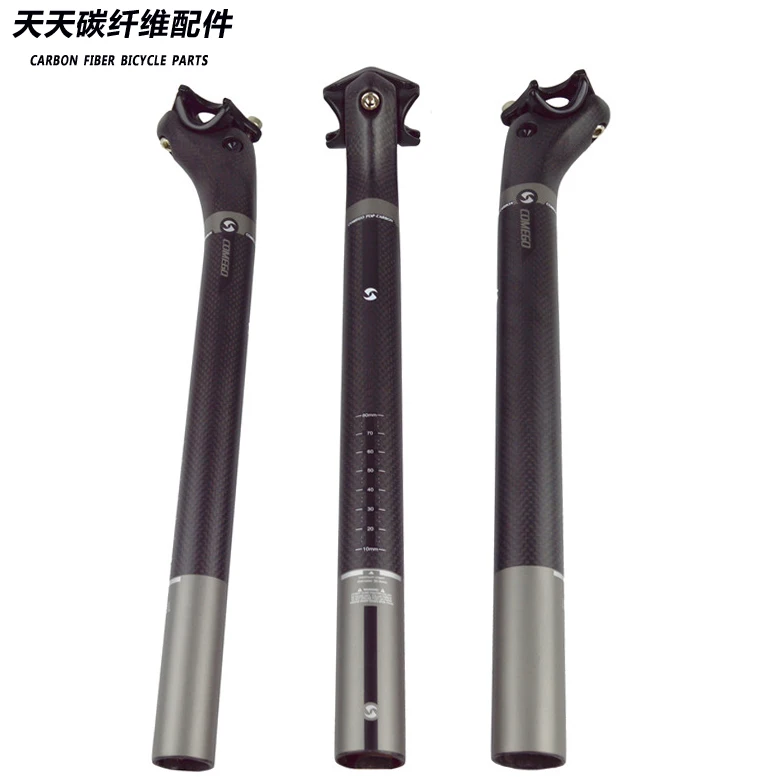 

Full Carbon fiber road bicycle seatpost MTB carbon bike seat tube 3k 27.2/30.8/31.6* 400mm offest 25 degree bike parts