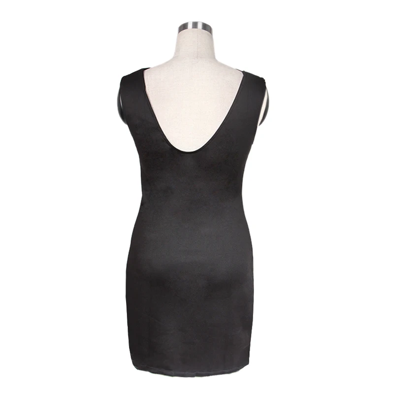 Square Collar Black Mini Dress With Gold Flowers Fashion Sleeveless Club Style Summer Clothes Vestido Sexy Party Dresses | Женская