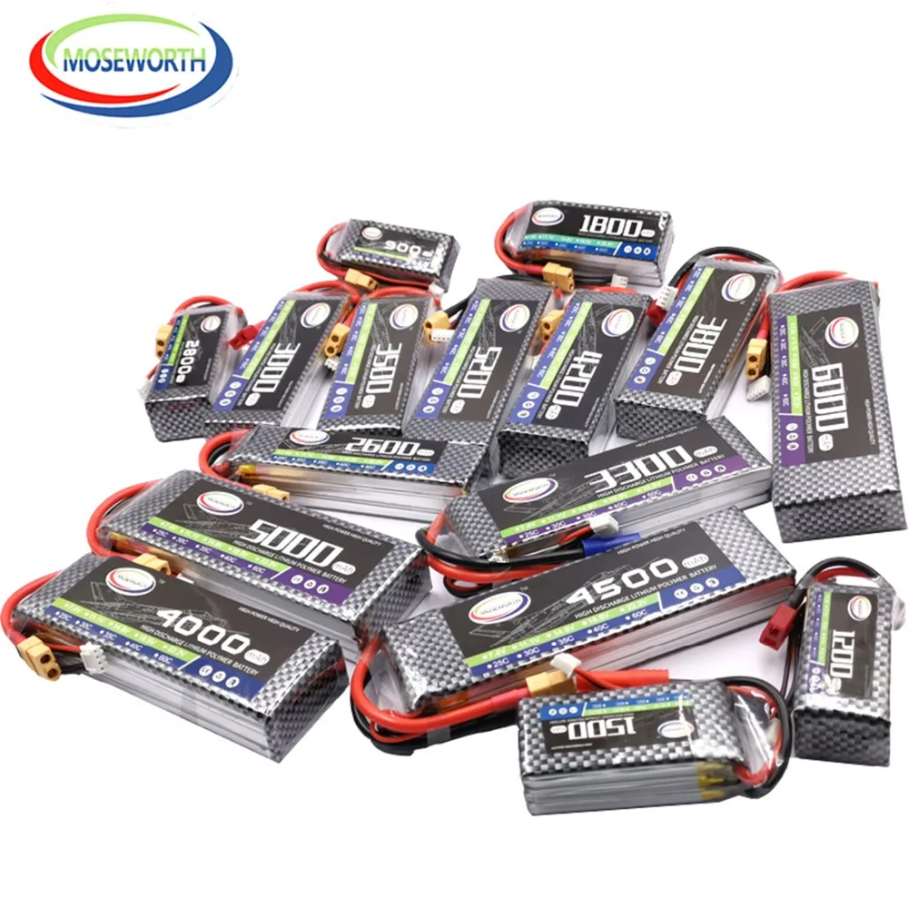 3S RC игрушки LiPo Батарея 11,1 V 1500 2800 3500 3800 4200 5200 6000 мА/ч, 30C 40C60C для радиоуправляемый самолет, Квадрокоптер вертолет автомобильных аккумуляторов 3S