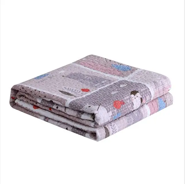 1penguin Стеганое одеяло из хлопка, одинарное и двойное, 8 дизайнов, плотное покрывало, покрывало для кровати, покрывало с героями мультфильмов - Цвет: 1penguin