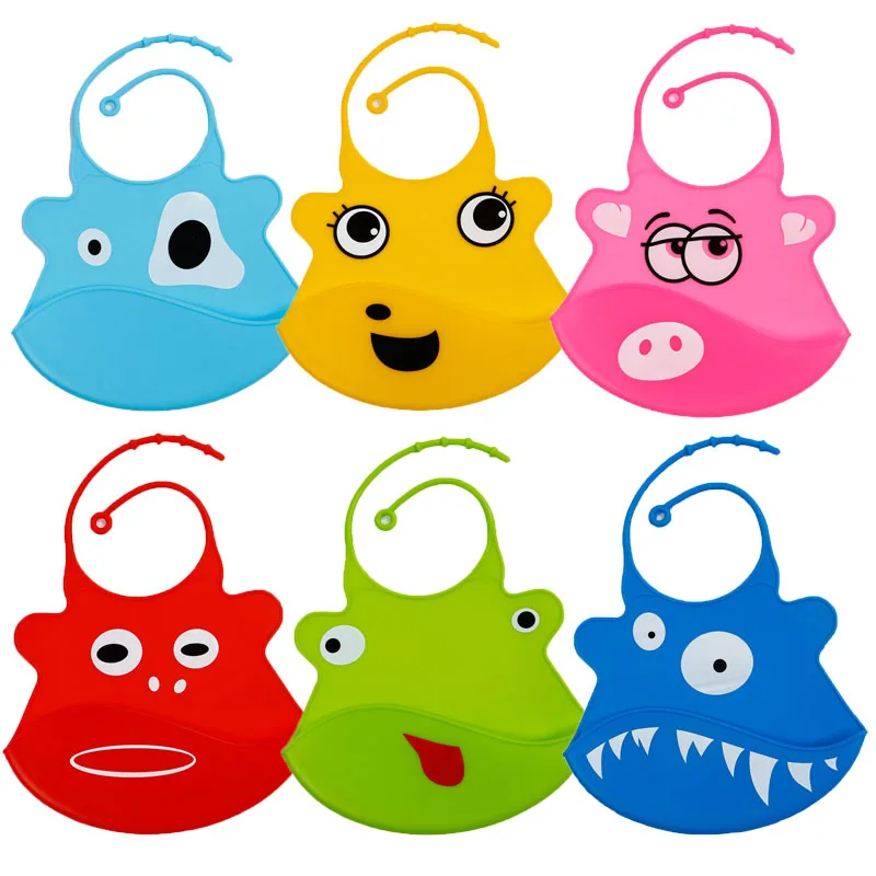 2018 Новый дизайн детские нагрудники Водонепроницаемые силиконовые для кормления