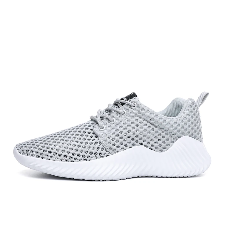Baideng светильник Серый кроссовки Мужские дышащие Flyknit спортивная обувь для мужчин дешевые летние мужские спортивные туфли zapatillas hombre