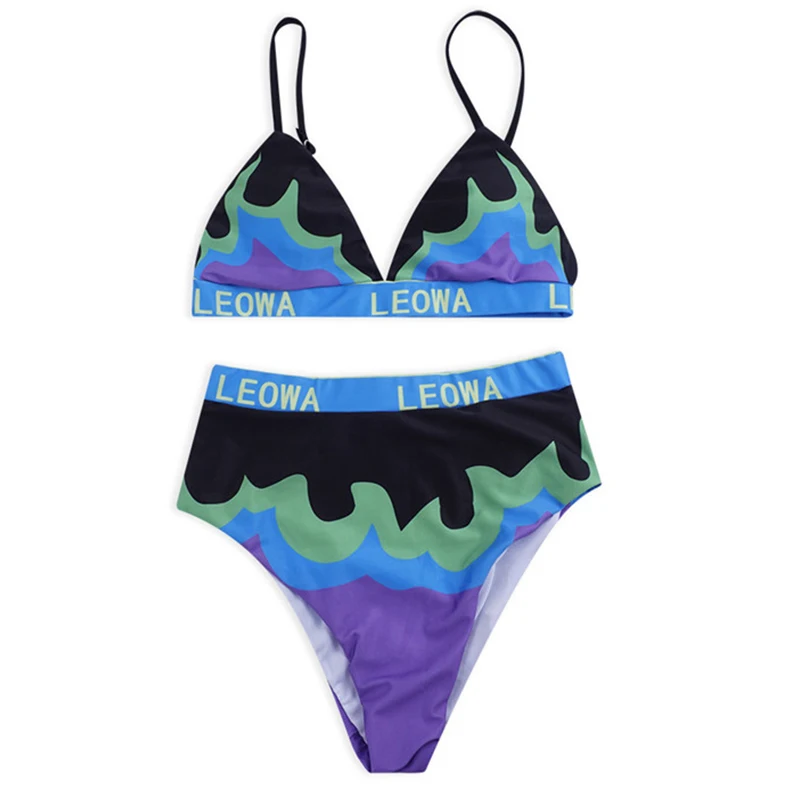 Bikinx, забавный купальник с высокой талией, женский купальный костюм, треугольный пуш-ап раздельный купальник, женский сексуальный бикини размера плюс, купальные костюмы