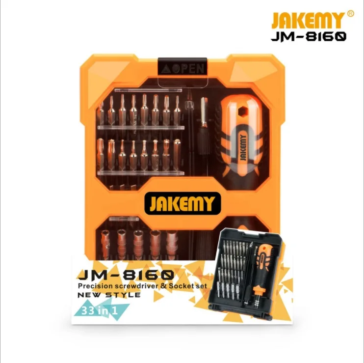 AKEMY JM-8160 33 в 1 JM-8159 34 в 1 многофункциональный инструмент для ремонта DIY Прецизионная отвертка Набор торцевых головок для ремонта электроники