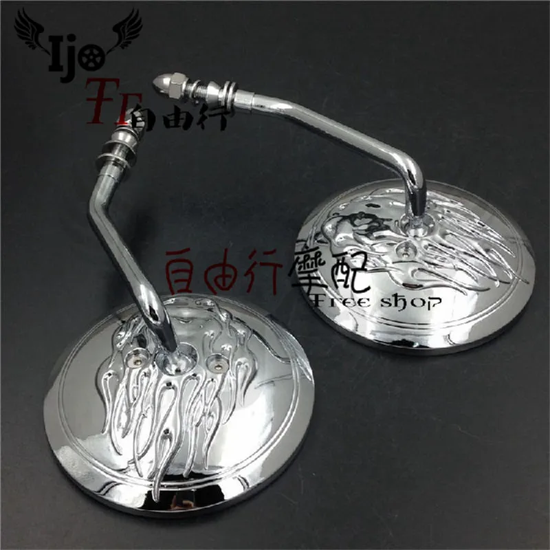 

chrome motorbike mirror unviersal Art retro for Vespa piaggio retroviseur moto mirrors motorcycle accessories rearview mirror