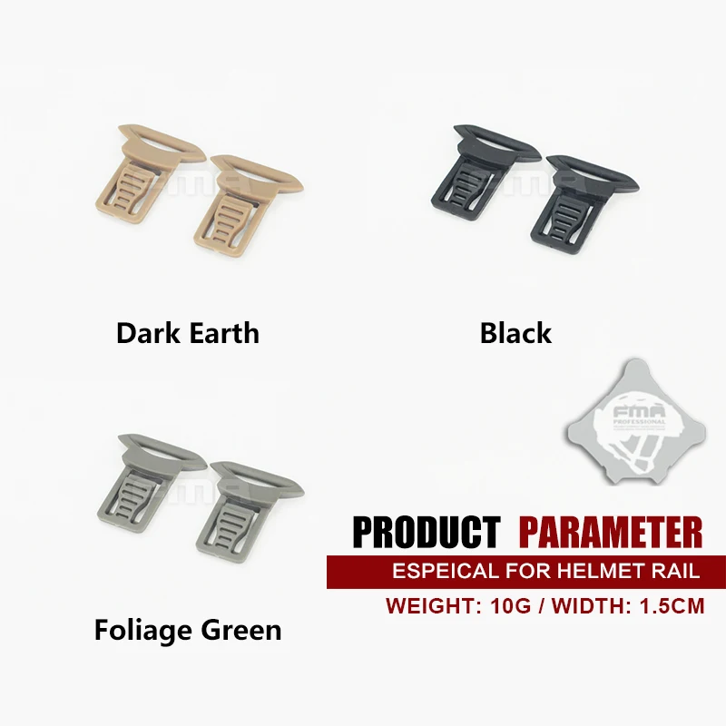 FMA Goggle Swivel Clips 2pcs For Helmet Side Rails Tactical Combat Plastic Mount Helmets Accessories Airsoft 318 |